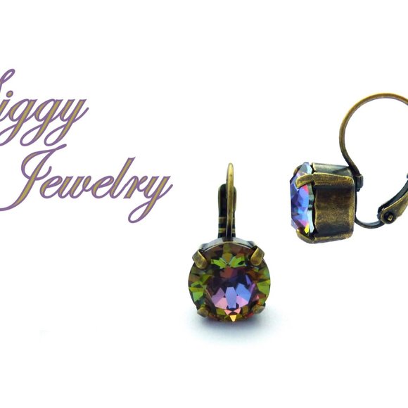 Swarovski Crystal Volcano Drop Earrings, 11mm - Picture 3 of 7